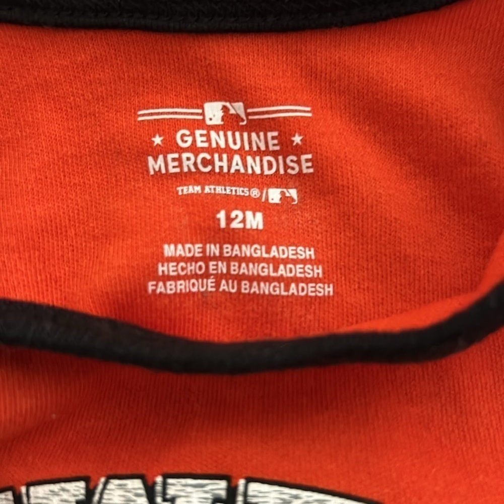 Newest SF Giants Fan Onesie!  Size 12M  / BRAND NEW no Tags - Picture 2 of 6